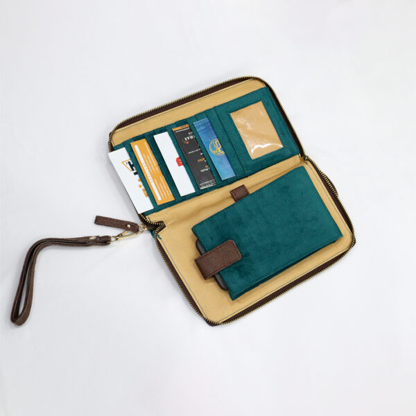 Trendy Treasure Quilted Marine Teal Wallet