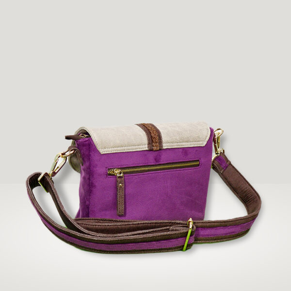 Wales Raspberry Purple Saddle Sling Bag - Image 3