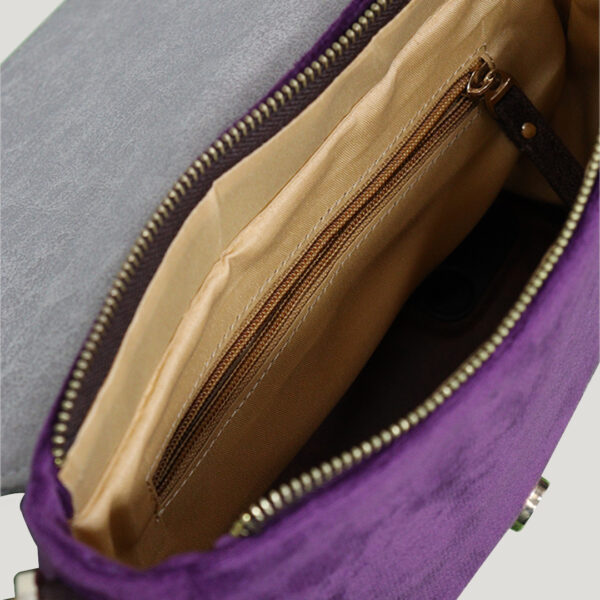 Wales Raspberry Purple Saddle Sling Bag - Image 4