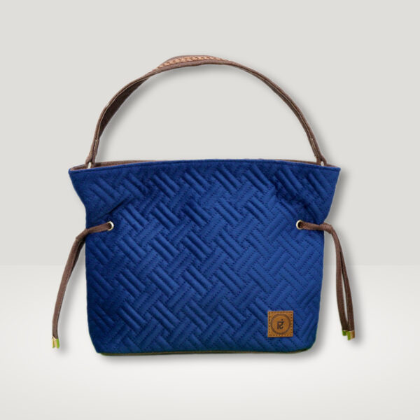 Night  Blue Kapitone Bucket Bag