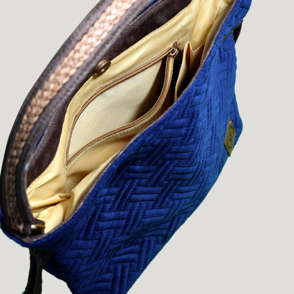 Night  Blue Kapitone Bucket Bag - Image 4