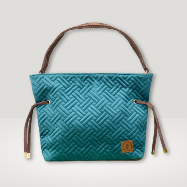 Marine Teal  Kapitone Bucket Bag